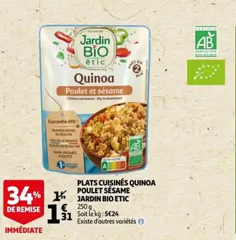 Plats Cuisines Quinoa Poulet Sesame Jardin Bio Etic