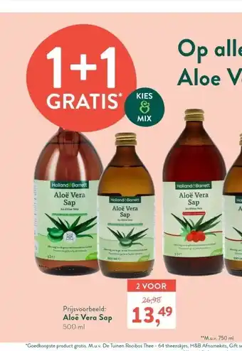 Holland & Barrett Aloë Vera Sap aanbieding