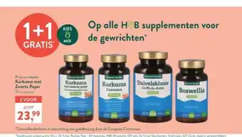 Holland & Barrett Kurkuma met Zwarte Peper aanbieding