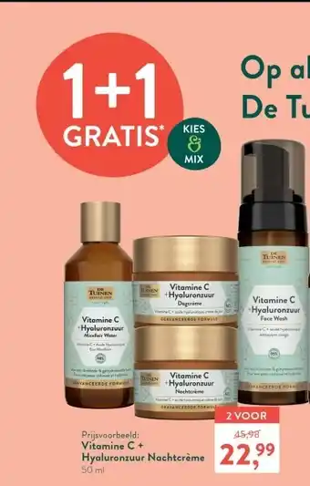 Holland & Barrett Vitamine C + Hyaluronzuur Nachtcrème aanbieding