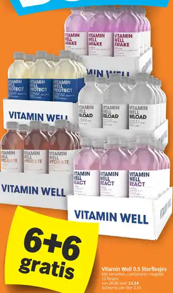 Albert Heijn Vitamin Well 0.5 literflesjes aanbieding
