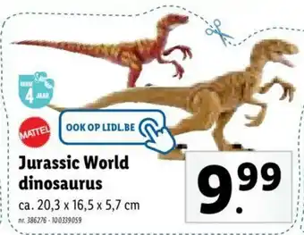 Jurassic World dinosaurus 20,3 x 16,5 x 5,7 cm