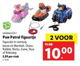 Lidl Paw Patrol figuurtje aanbieding