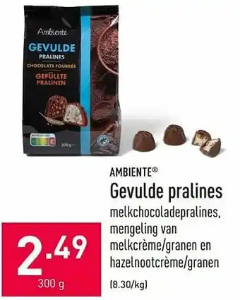ALDI Gevulde pralines aanbieding