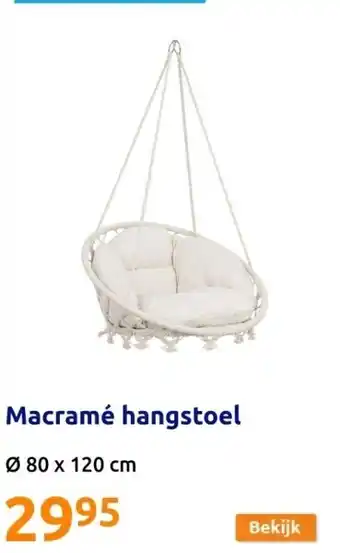 Macramé hangstoel