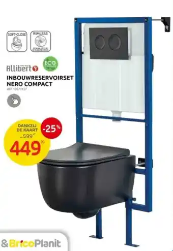 Brico ALLIBERT INBOUWRESERVOIRSET NERO COMPACT aanbieding
