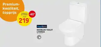 Brico AQUAZURO DUOBLOK TOILET LIVENZA aanbieding