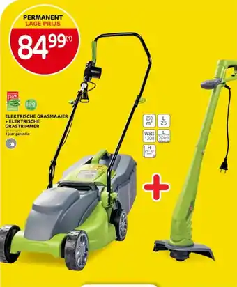 Brico ELEKTRISCHE GRASMAAIER + ELEKTRISCHE GRASTRIMMER aanbieding