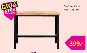 Bartafel Kyan 105 x 137 x 67cm