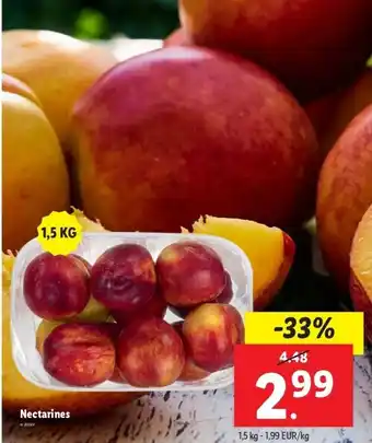 Lidl Nectarines aanbieding