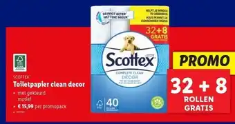 Lidl Toiletpapier clean decor aanbieding