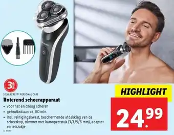 Lidl Roterend scheerapparaat aanbieding