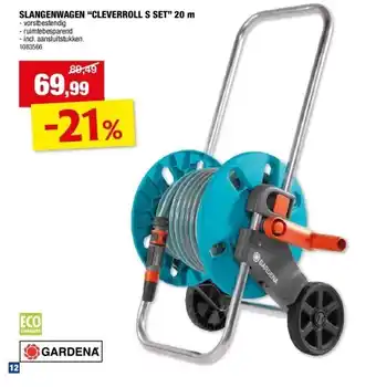 Hubo SLANGENWAGEN “CLEVERROLL S SET” 20 m aanbieding