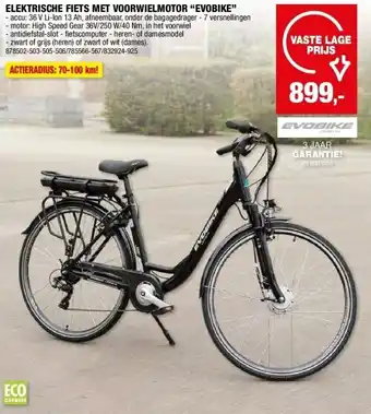 Hubo ELEKTRISCHE FIETS MET VOORWIELMOTOR “EVOBIKE” aanbieding
