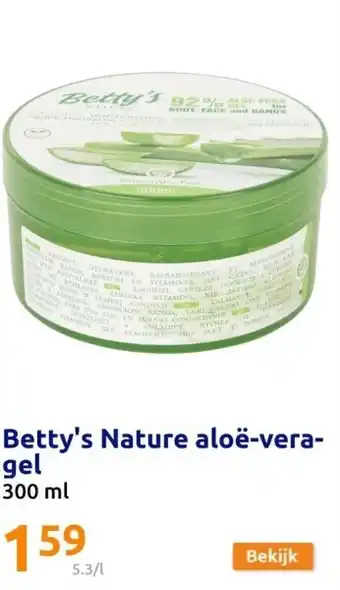 Action Betty's Nature aloë-vera-gel aanbieding