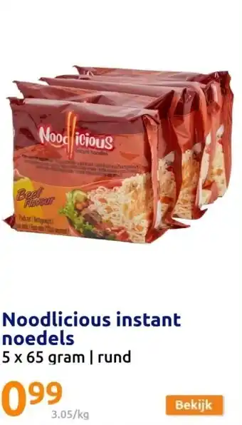 Action Noodlicious instant noedels aanbieding