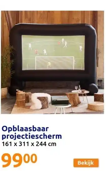Action Opblaasbaar projectiescherm aanbieding