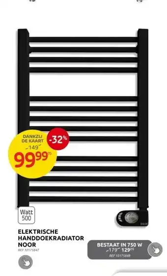 Brico ELEKTRISCHE HANDDOEKRADIATOR NOOR aanbieding