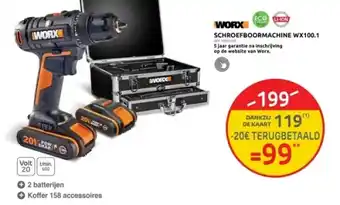 Brico SCHROEFBOORMACHINE WX100.1 aanbieding