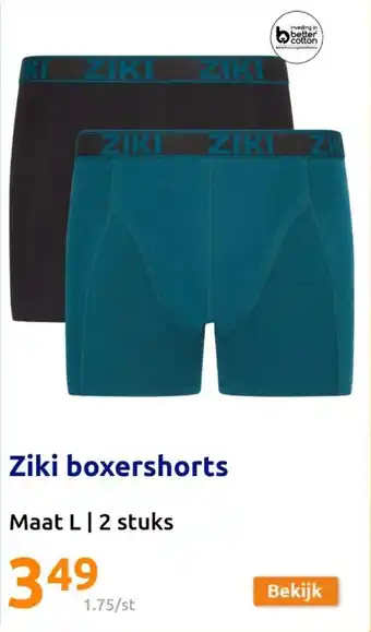 Action Ziki boxershorts aanbieding