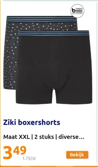 Action Ziki boxershorts aanbieding