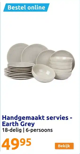 Action Handgemaakt servies Earth Grey aanbieding