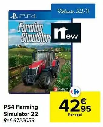 Carrefour Ps4 farming simulator 22 aanbieding