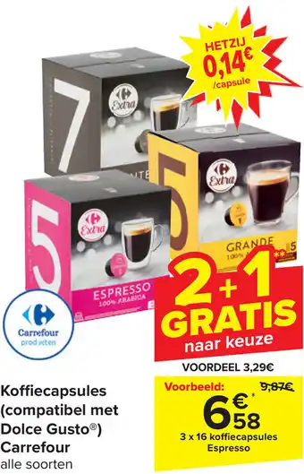 Carrefour Koffiecapsules aanbieding