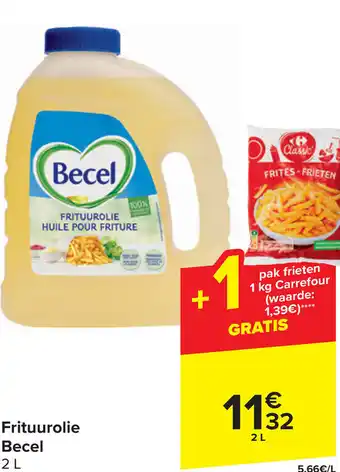 Carrefour Frituurolie Becel 2L aanbieding