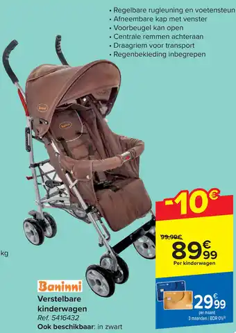 Carrefour Verstelbare kinderwagen aanbieding