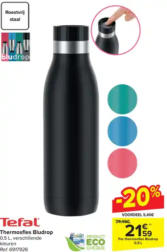 Carrefour Tefal Thermosfles Bludrop aanbieding