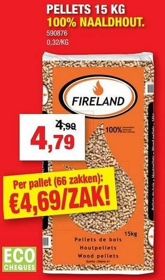 Hubo Pellets 100% naaldhout aanbieding