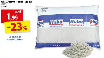 Hubo WIT ZAND 0-1 mm - 25 kg aanbieding