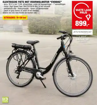 Hubo ELEKTRISCHE FIETS MET VOORWIELMOTOR EVOBIKE aanbieding