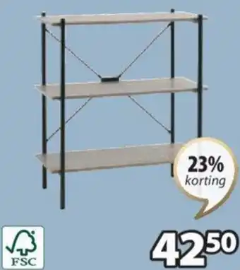 Jysk VANDBORG REK 3 schappen B80 x H92 x D40 cm aanbieding
