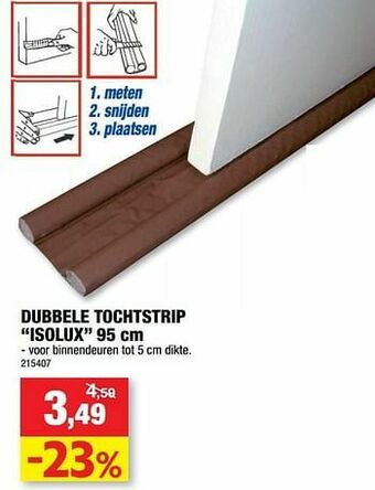 Dubbele tochtstrip isolux