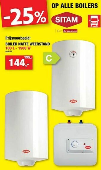 Hubo Boiler natte weerstand aanbieding
