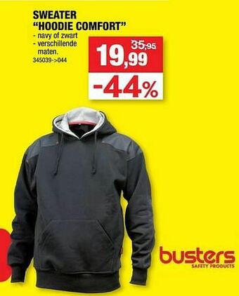Hubo Sweater hoodie comfort aanbieding