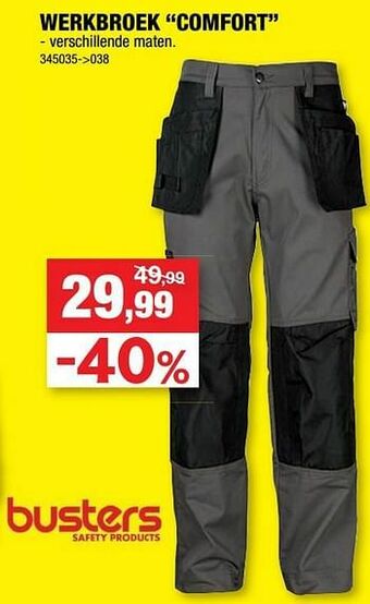 Hubo Werkbroek comfort aanbieding