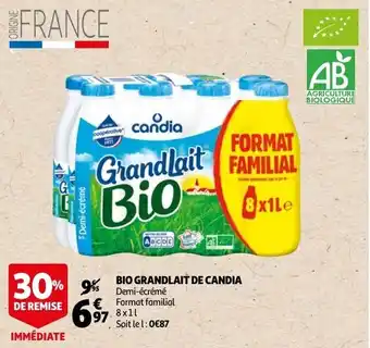 Auchan Bio Grandlait De Candia aanbieding