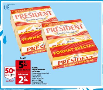 Auchan Beurre Gastronomique President aanbieding