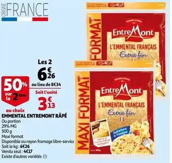 Auchan Emmental Entremont Rape aanbieding