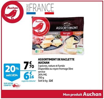 Auchan Assortiment De Raclette Auchan aanbieding
