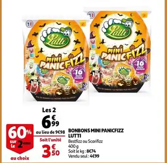 Auchan Bonbons Mini Panicfizz Lutti aanbieding