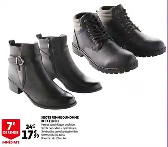 Auchan Boots Femme ou Homme in Extenso aanbieding