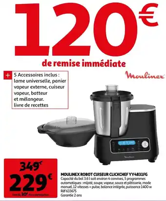 Auchan Moulinex Robot Cuiseur Clickchef YY4831FG aanbieding