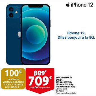 Auchan Apple Iphone 12 64GO aanbieding
