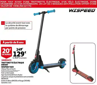 Immediate Trottinette Electrique Enfant Wispeed T650
