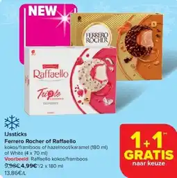 Carrefour IJssticks Ferrero Rocher of Ra aello aanbieding