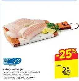 Carrefour Kabeljauwhaasje aanbieding